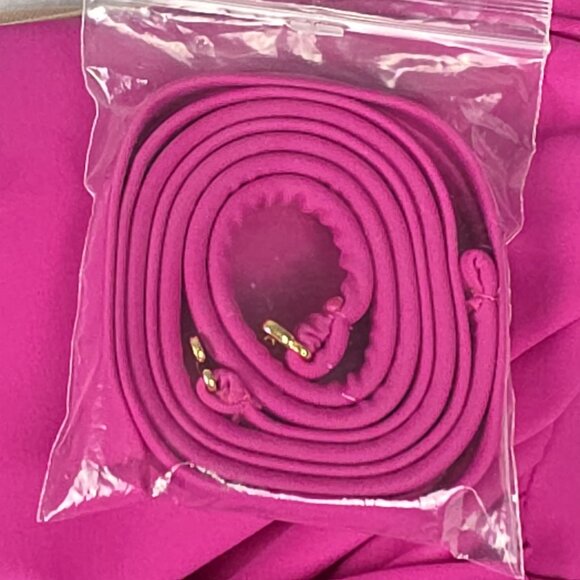 NWT Kona Sol Womens 1-piece Swimsuit Sz 17 Fushia Tummy Control Strapless Halter - Picture 9 of 13